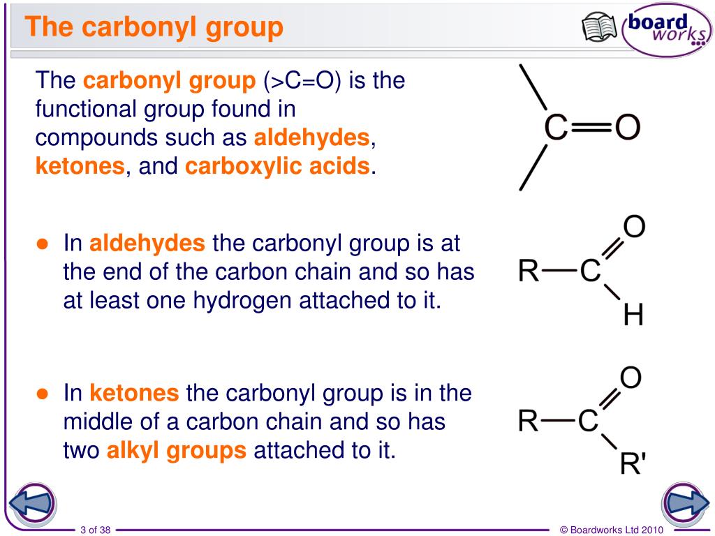 presentation of carbonyl group