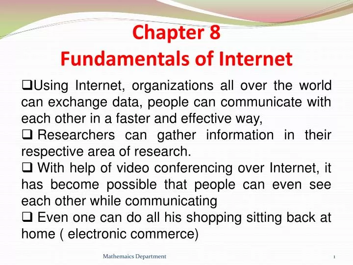 PPT - Chapter 8 Fundamentals of Internet PowerPoint Presentation, free ...