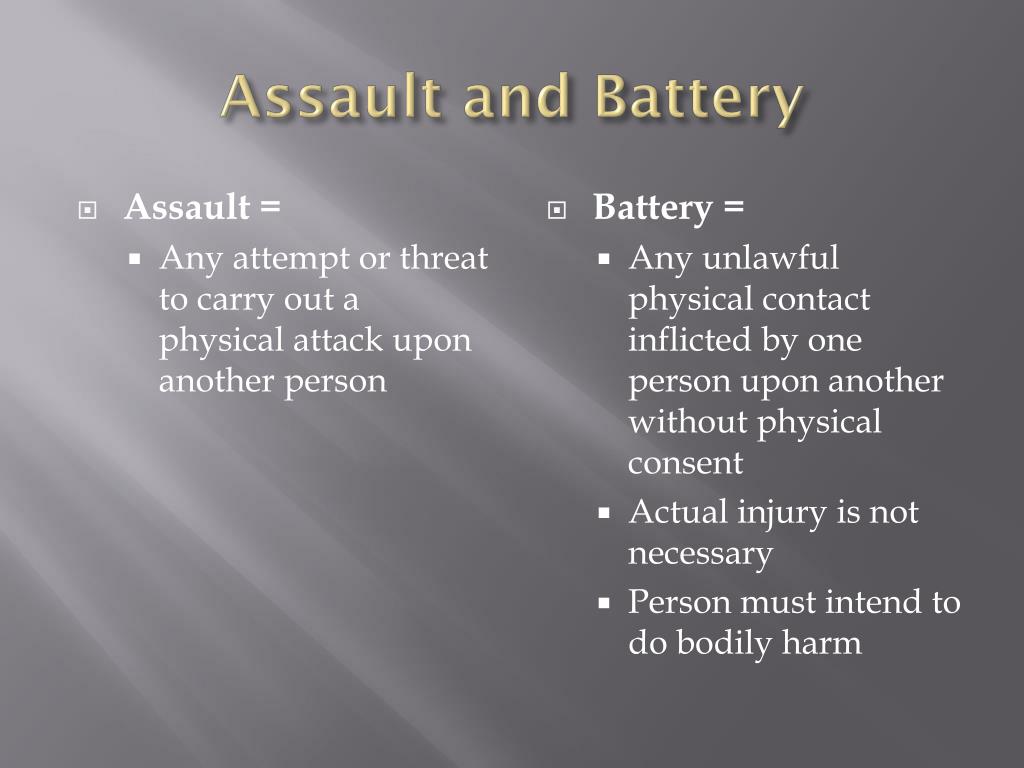 PPT - Assault and Battery PowerPoint Presentation, free download -  ID:5340570