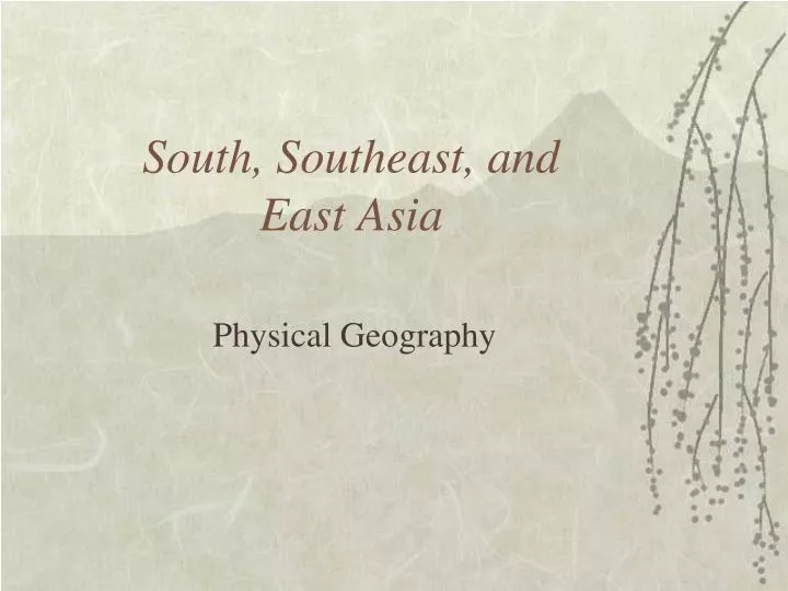 south southeast and east asia n.
