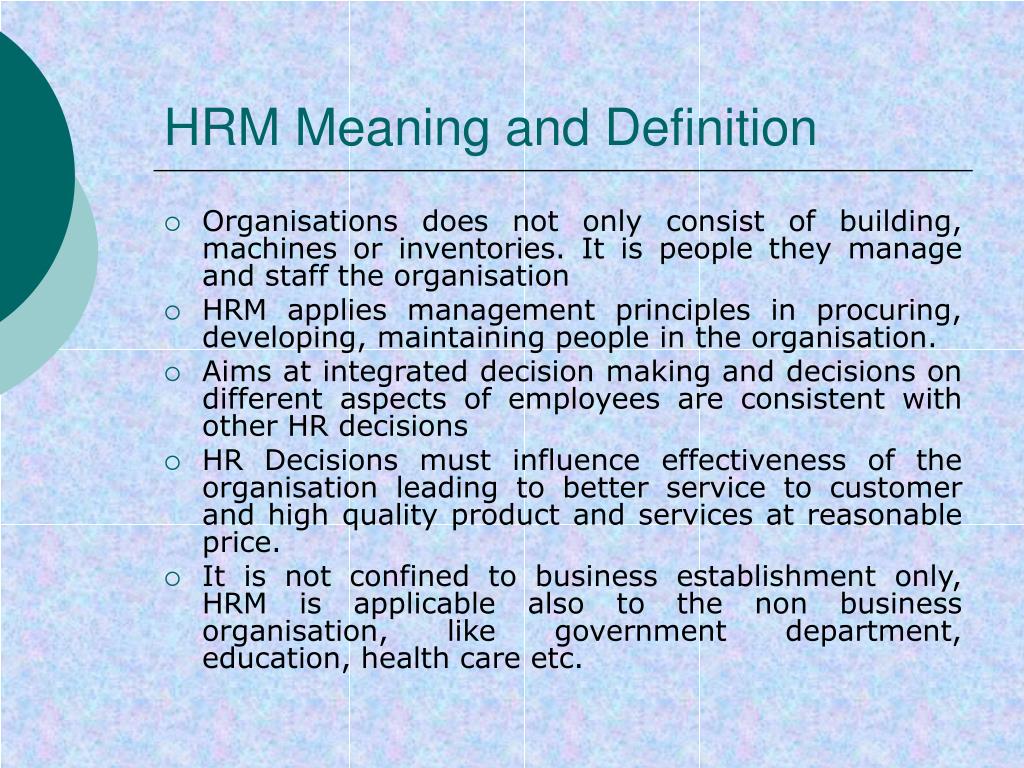 presentation definition in hrm