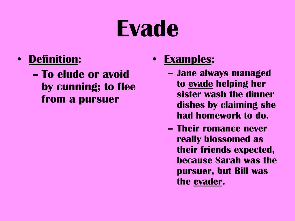 Define Evade, Evade Meaning, Evade Examples, Evade Synonyms, Evade Images,  Evade Vernacular, Evade Usage, Evade Rootwords