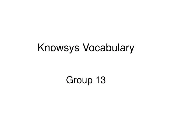 knowsys vocabulary n.