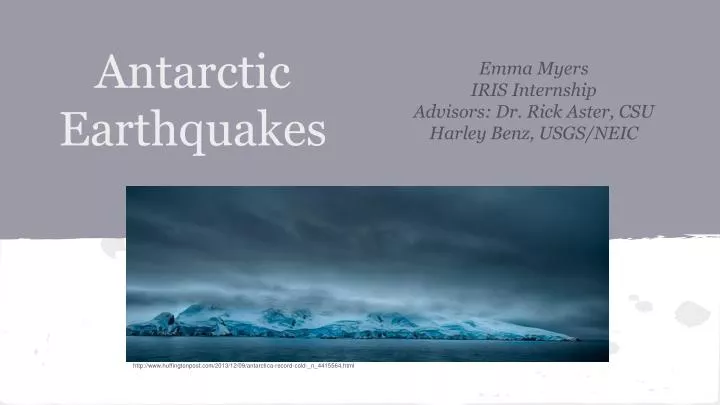 antarctic earthquakes n.