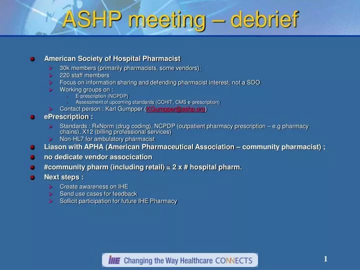 PPT ASHP meeting debrief PowerPoint Presentation, free download