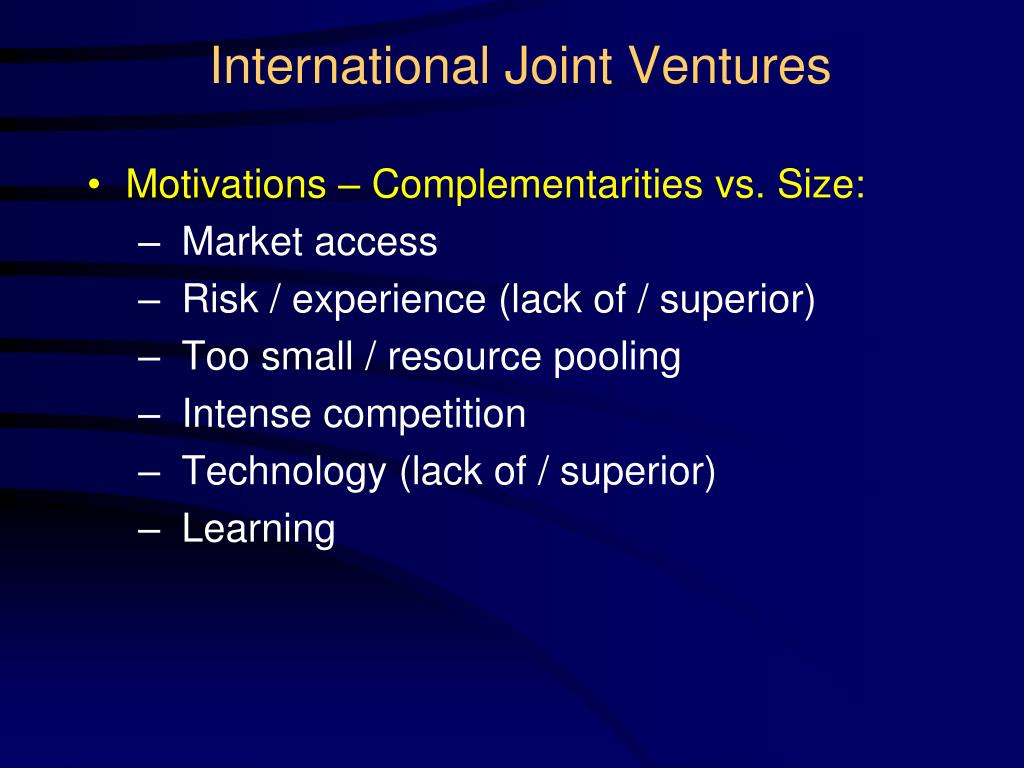 international joint venture international joint venture