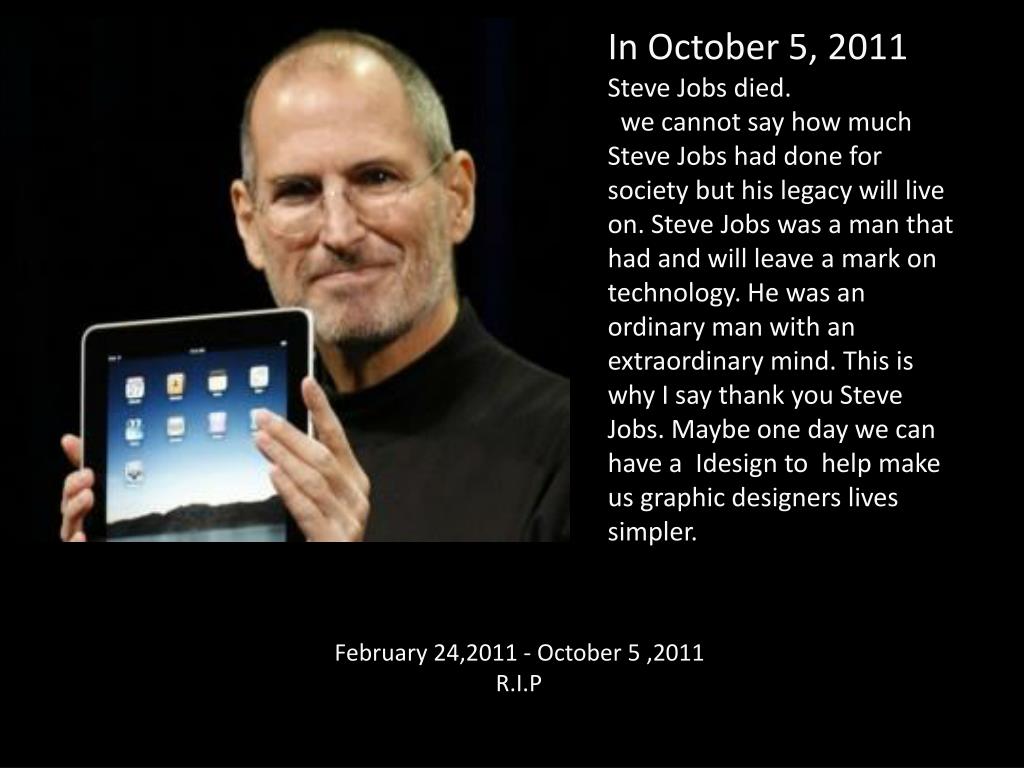 presentation by steve jobs