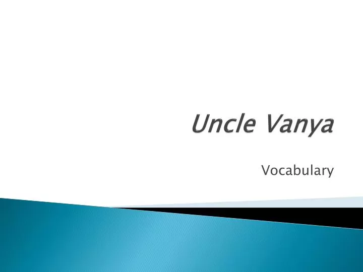 uncle vanya n.