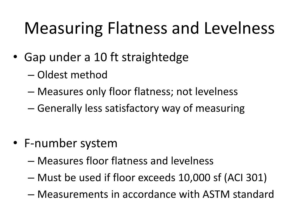 Ppt Floor Flatness And Levelness Powerpoint Presentation Free Id 5342918