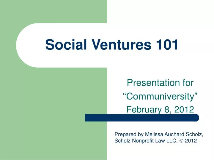 PPT Social Ventures 101 PowerPoint Presentation, free download ID5343098