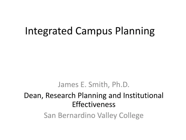 integrated campus planning n.