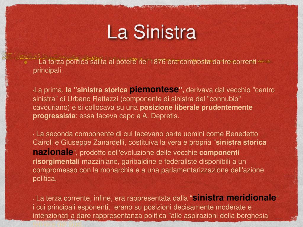 sinistra in rete