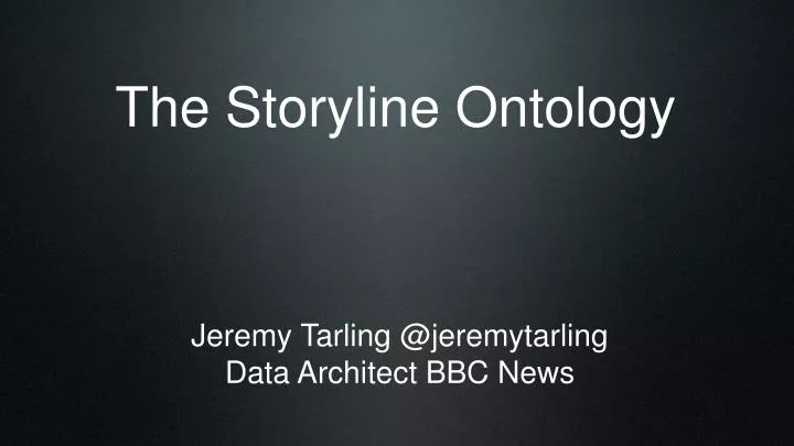 the storyline ontology n.