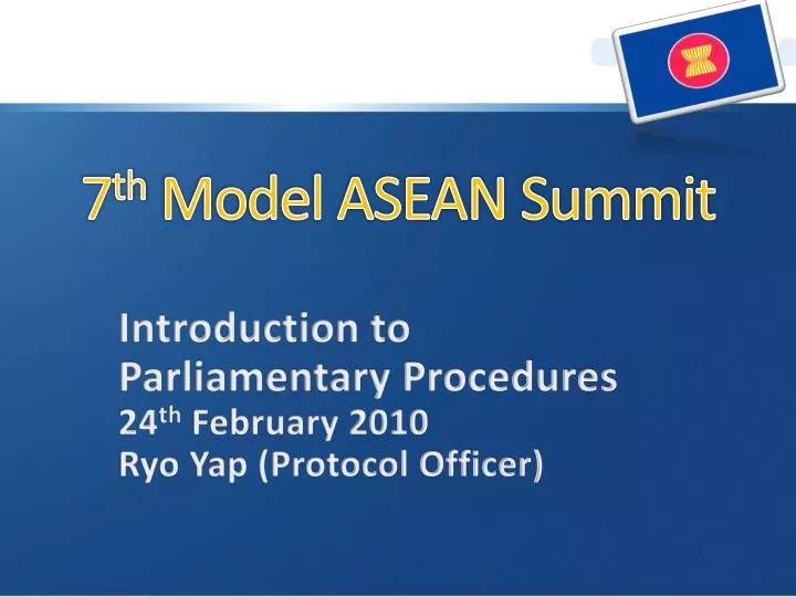 7 th model asean summit n.