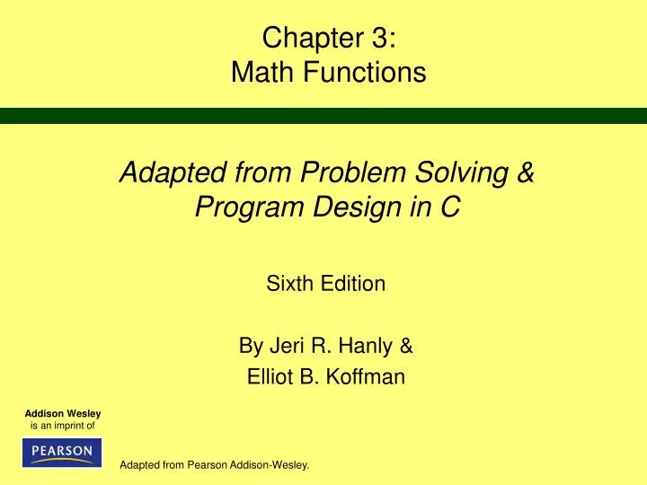 PPT - Chapter 3: Math Functions PowerPoint Presentation, free download ...