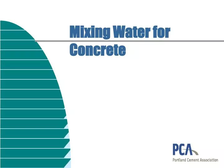 mixing water for concrete n.