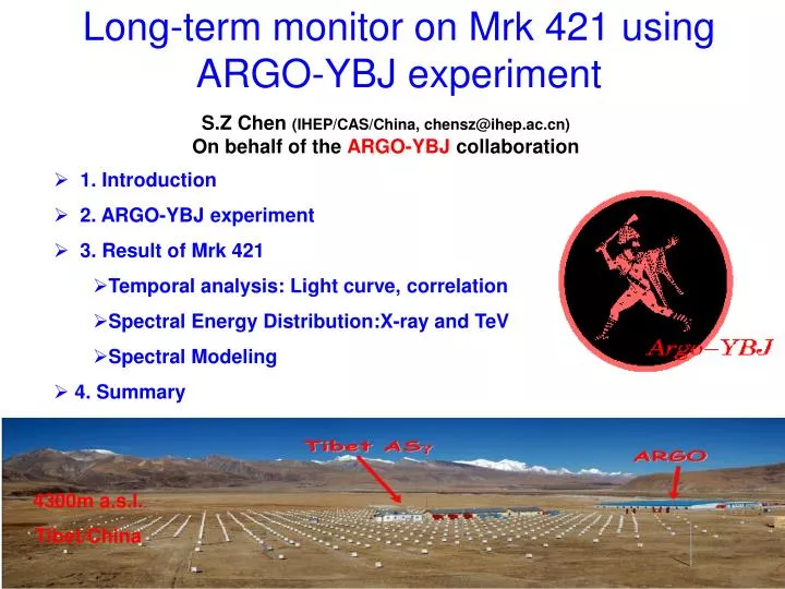 long term monitor on mrk 421 using argo ybj experiment n.