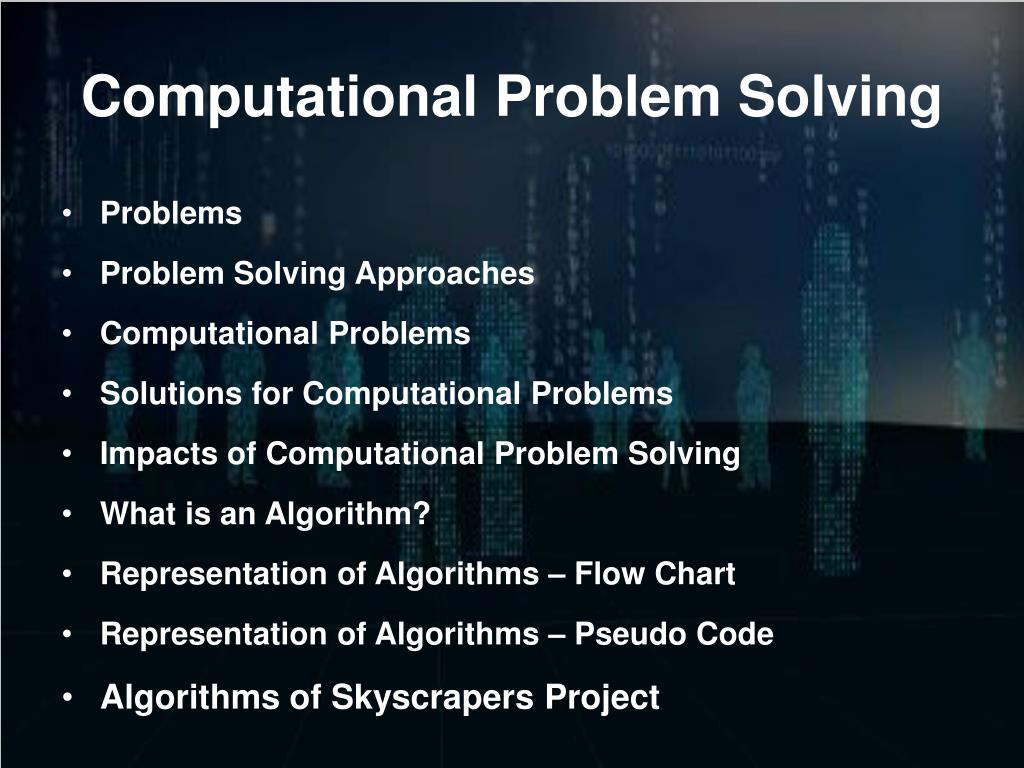 computational modeling problem solving