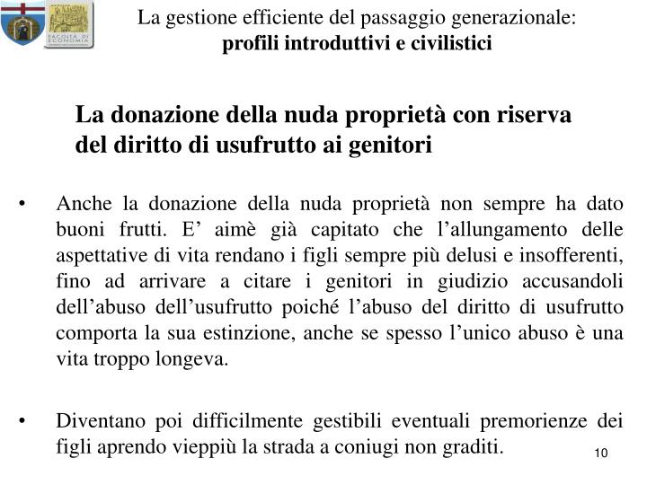 Atto di donazione con riserva di usufrutto. la tutela di beni ... Donazione con riserva di usufrutto