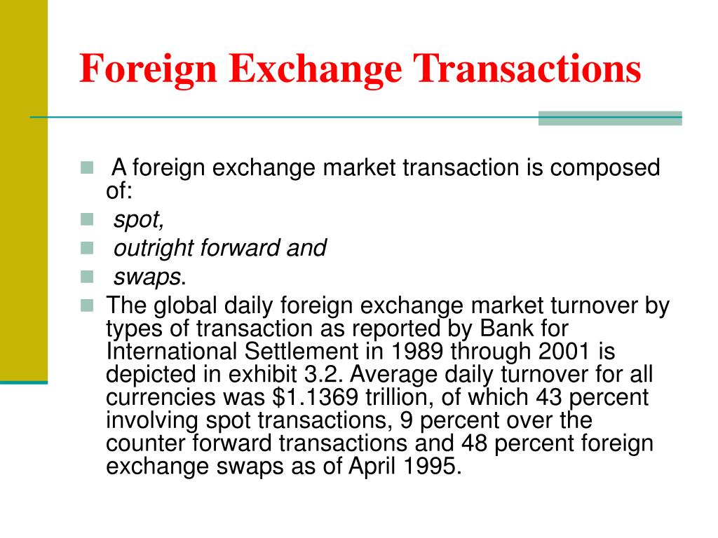 Foreign exchange transaction
