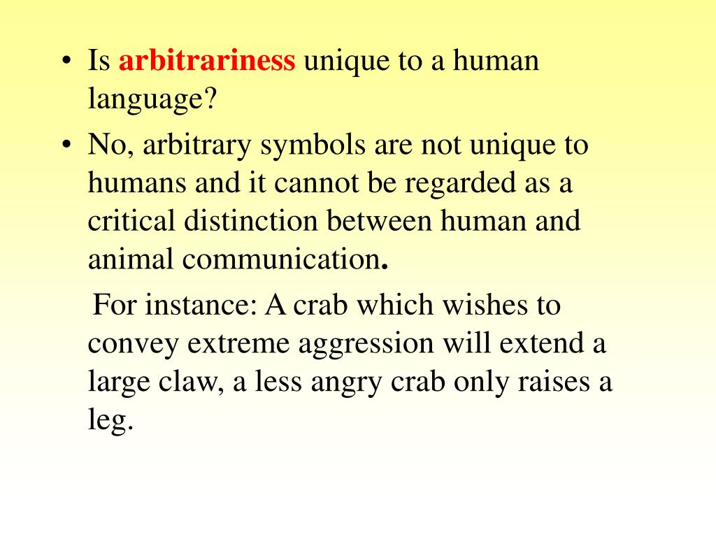 PPT - ANIMAL COMMUNICATION VS. HUMAN LANGUAGE (design features of human  language) PowerPoint Presentation - ID:5348759