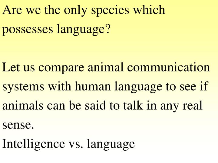 comparing human language comparing human language