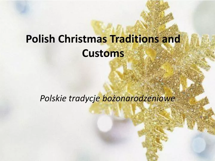 polish christmas traditions and customs n.