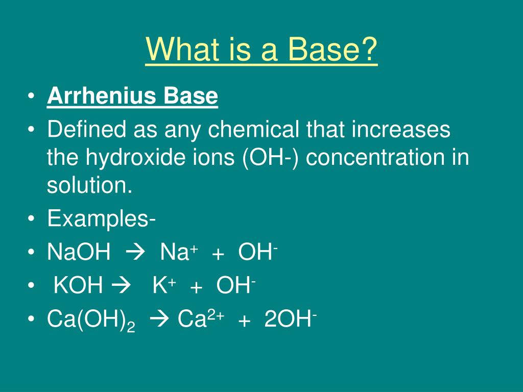 What is a Base  Definition of Base