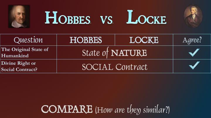 State of nature hobbes vs locke