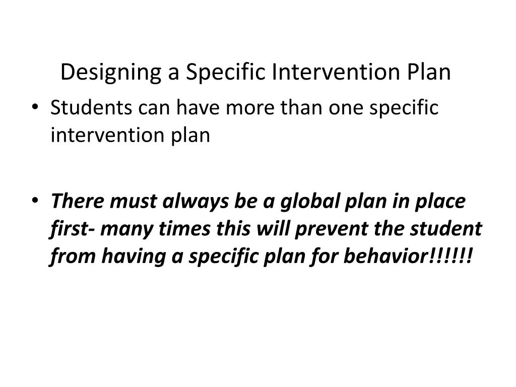 PPT - Developing Tailored Intervention Plans for Students Requiring ...
