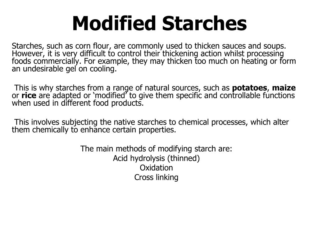 About Starches: Native Maize Starch
