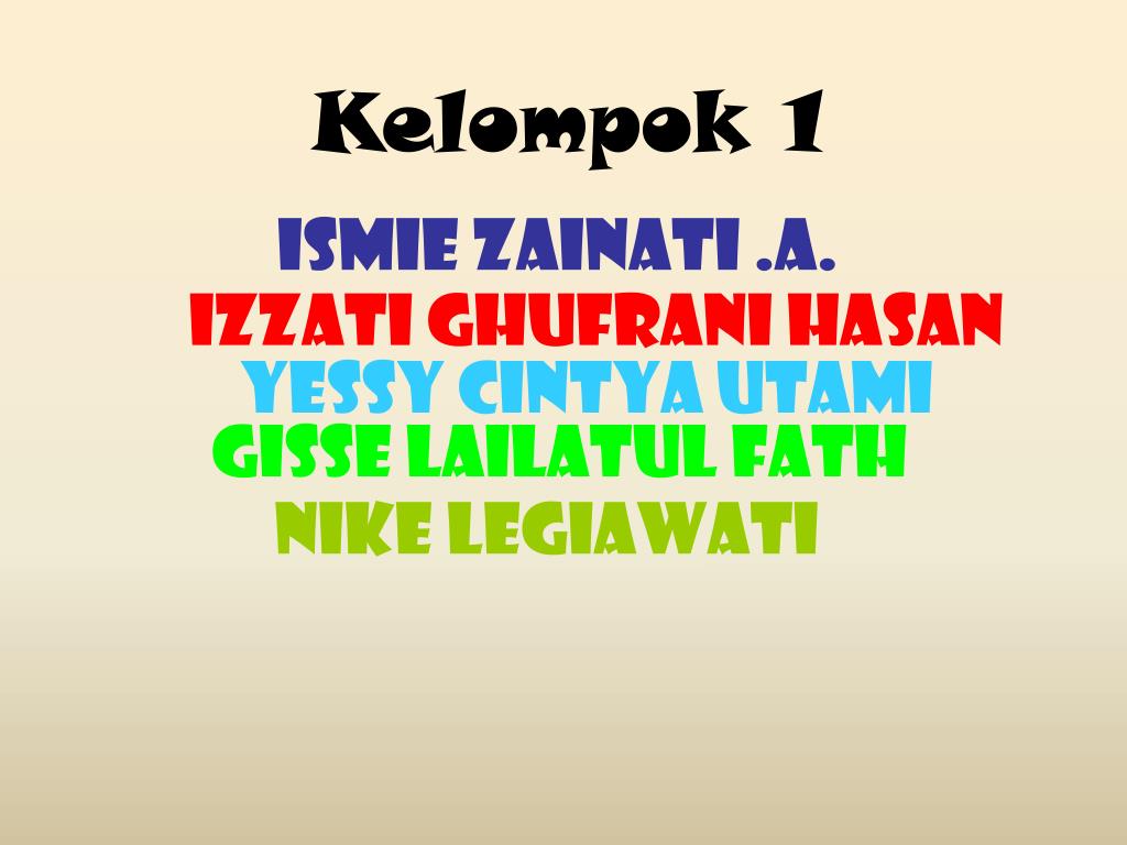 PPT Kelompok 1 PowerPoint Presentation free download 