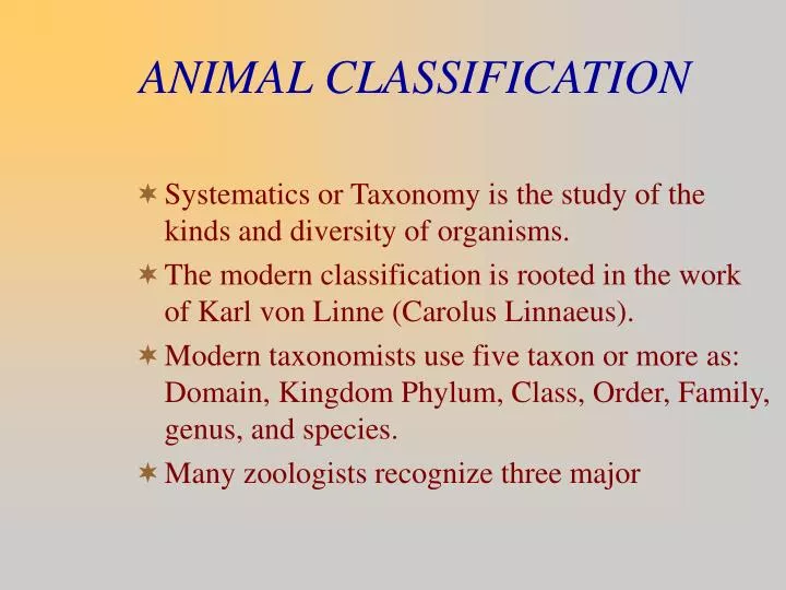 PPT - ANIMAL CLASSIFICATION PowerPoint Presentation, free download -  ID:5351327