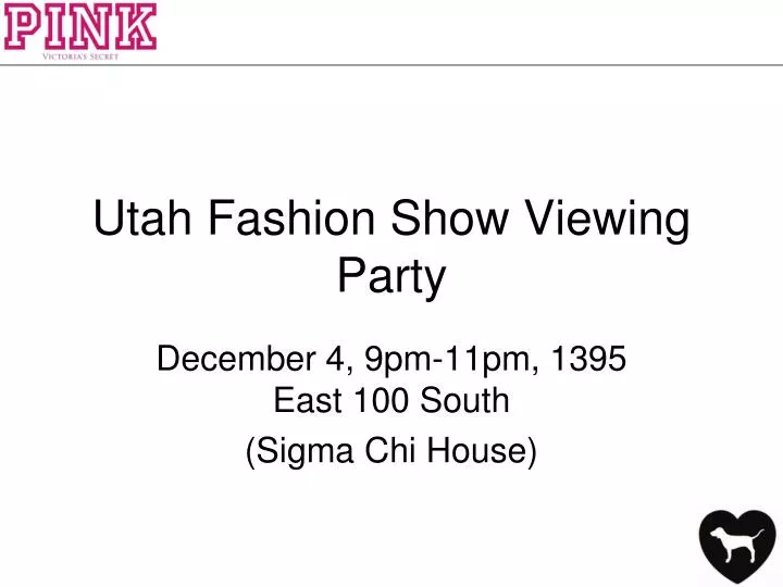 utah fashion show viewing party n.