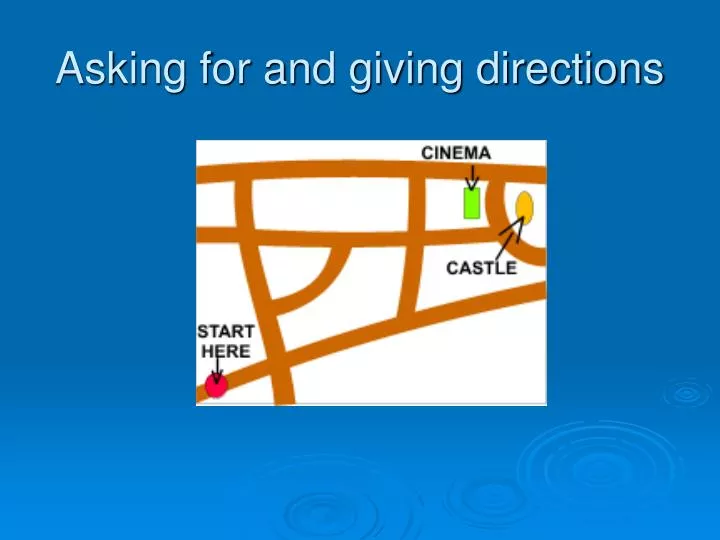 asking for and giving directions presentation