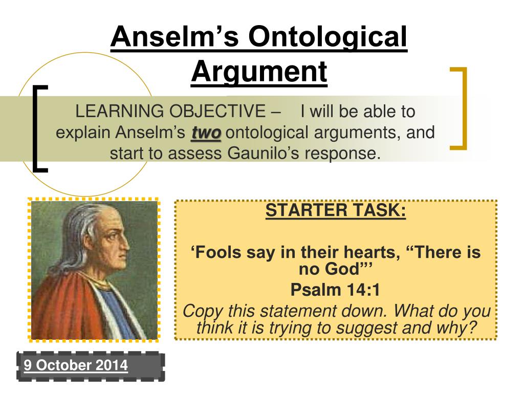 dissertation on ontological argument