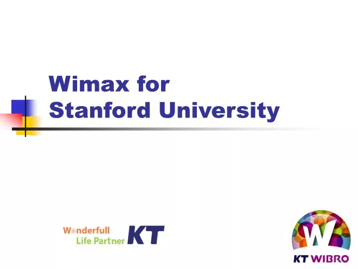 wimax for stanford university n.