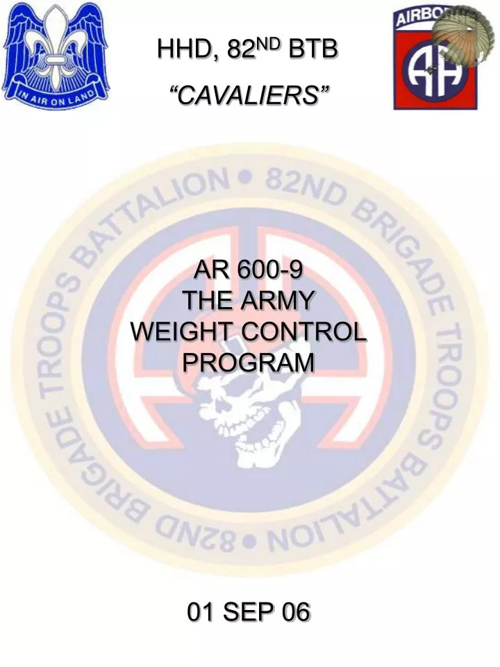 PPT AR 6009 THE ARMY WEIGHT CONTROL PROGRAM 01 SEP 06 PowerPoint