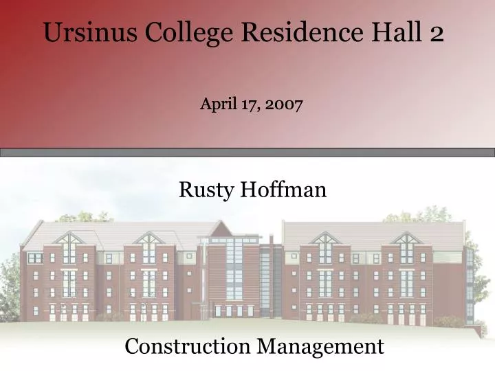 ursinus college residence hall 2 n.