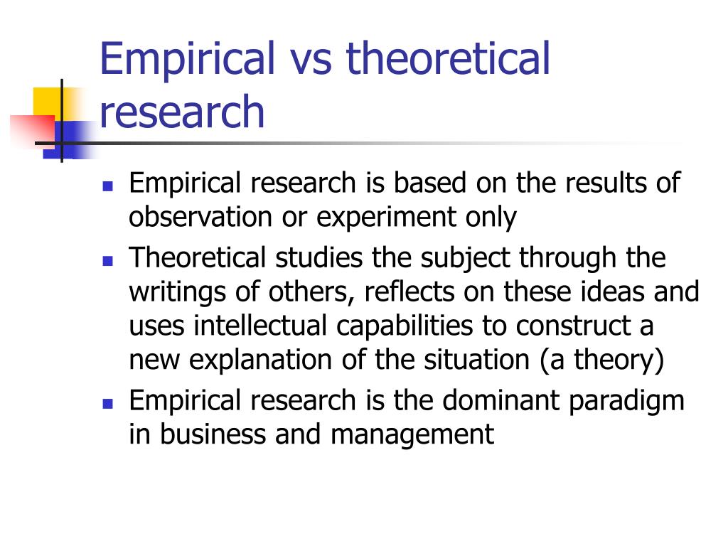 theoretical and empirical research differences