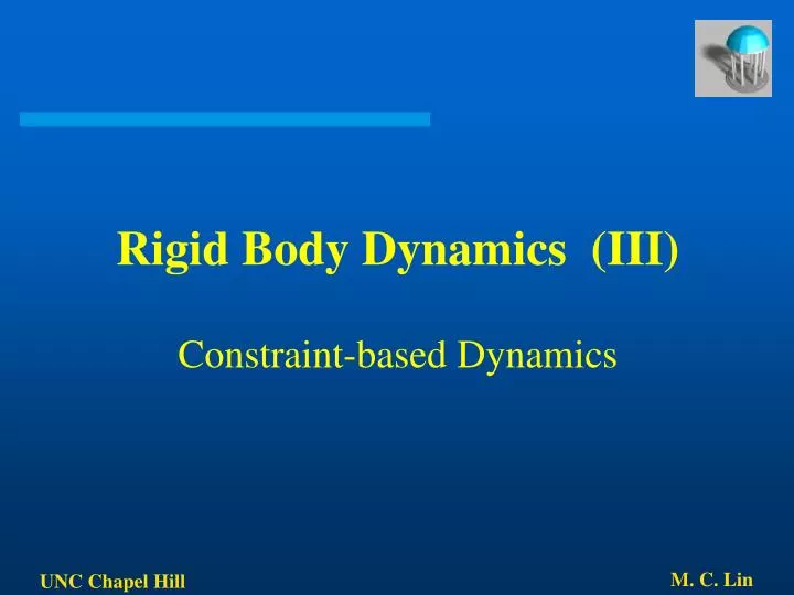 PPT Rigid Body Dynamics (III) Constraintbased Dynamics PowerPoint