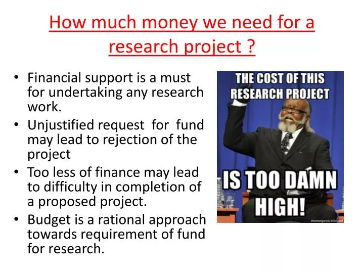 research projects for money