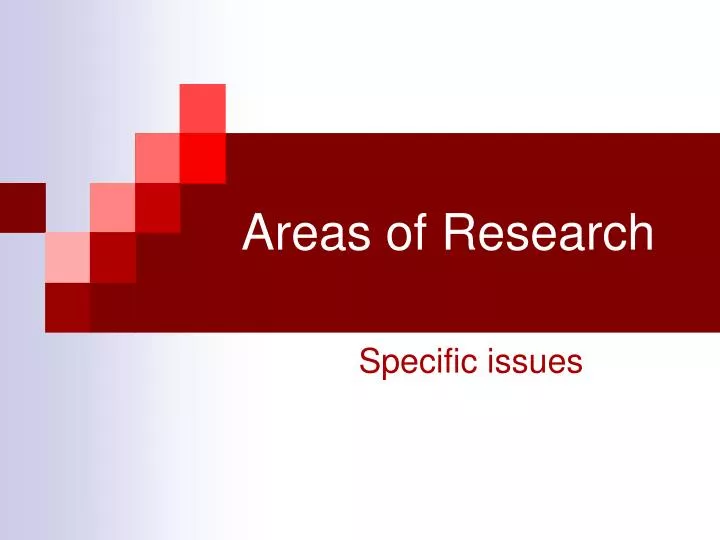 proposed area of research