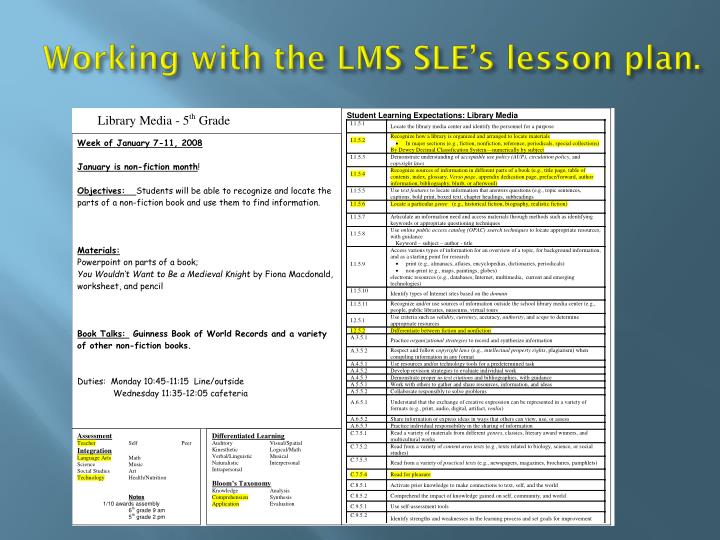 sle of lesson plan ppt johnson nbct library media specialist sle of lesson plan ppt johnson nbct library media specialist