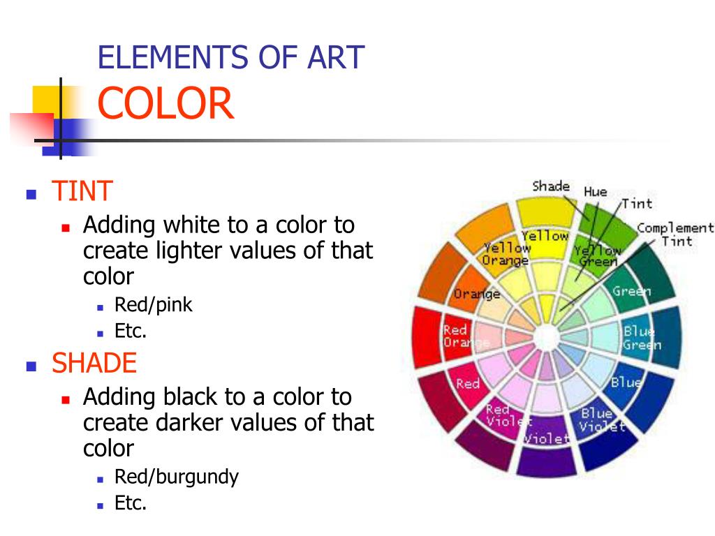Color element. Color Definitions. Elements of Art. The elements of Color book.