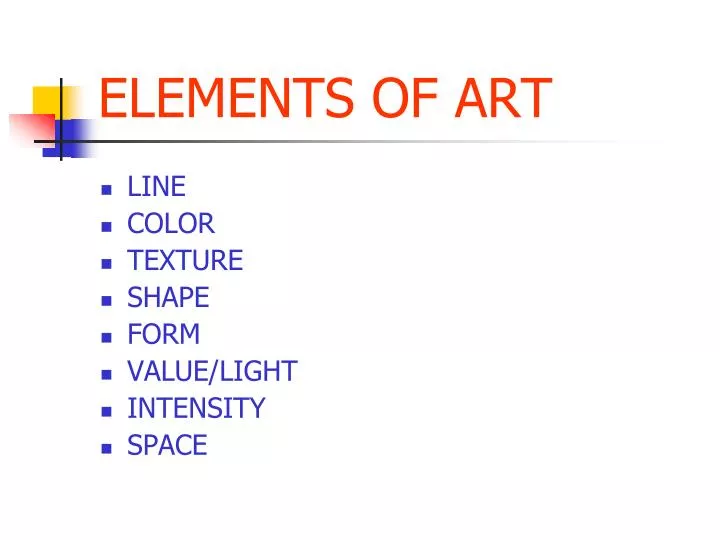 elements of art elements of art