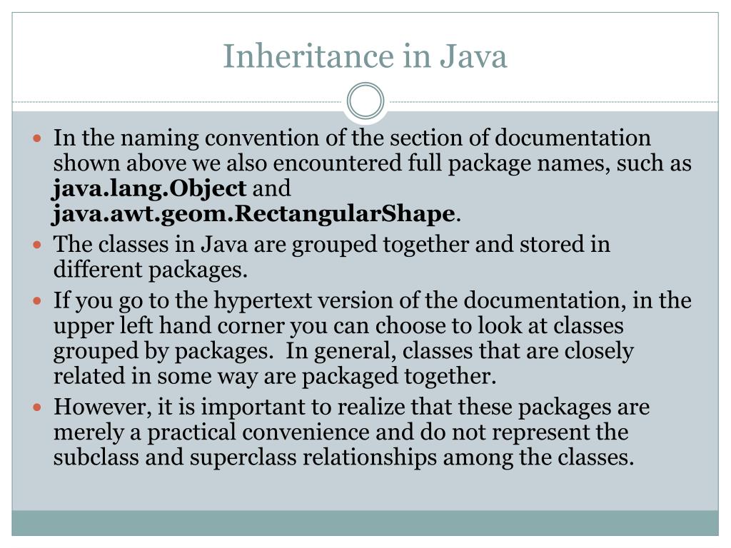 powerpoint presentation on inheritance in java