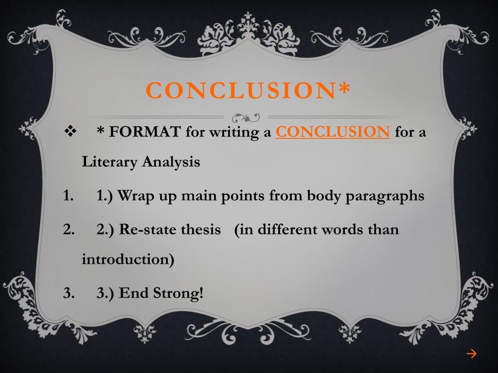 How To Write A Conclusion Paragraph For A Literary Analysis