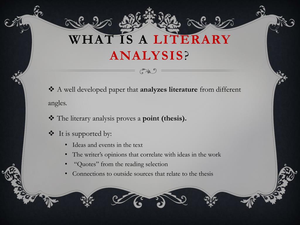 writing a literary analysis ppt