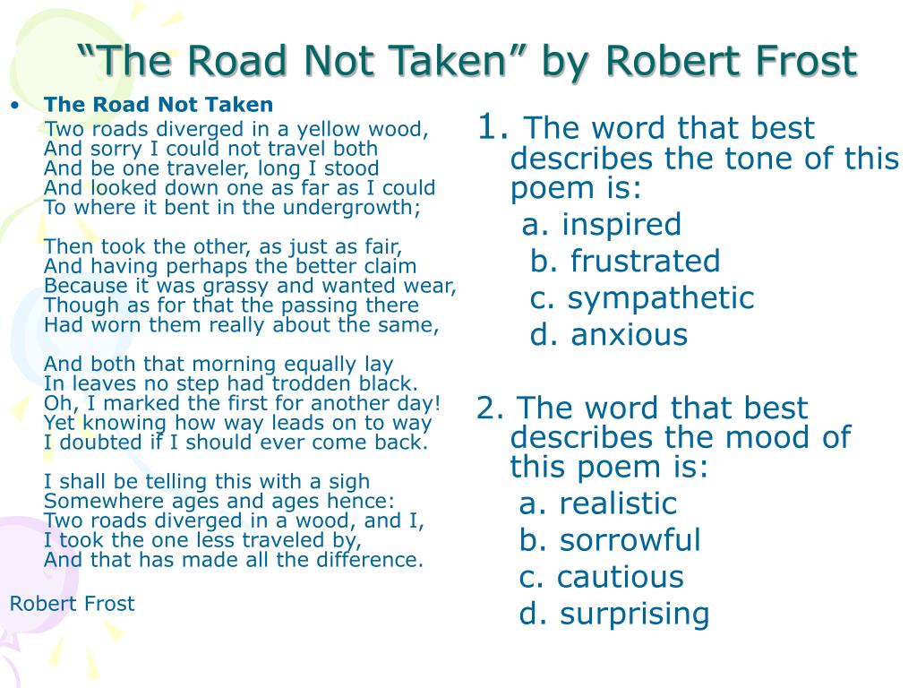 the road not taken answers key the road not taken answers key